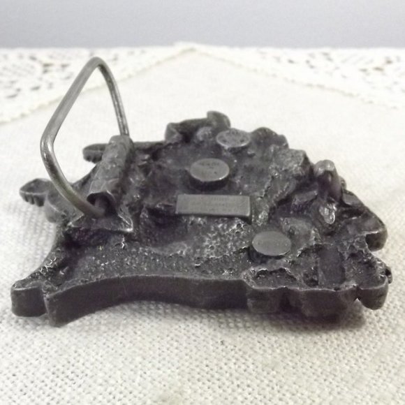 Country Western Vintage Pewter Belt Buckle, Bergamot Brass Works 1981 - Picture 8 of 9